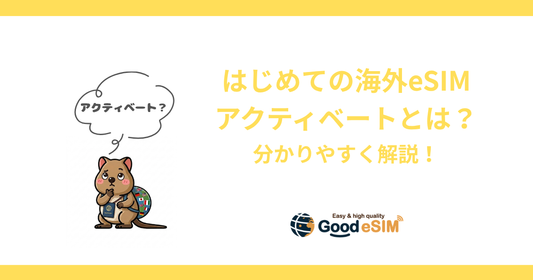 はじめての海外eSIM ~「アクティベート」とは？
